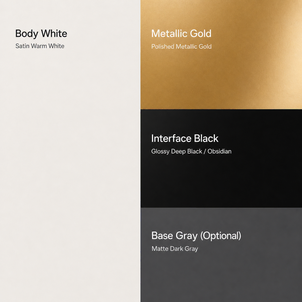 CMF reference colors for confidential personal care hardware program