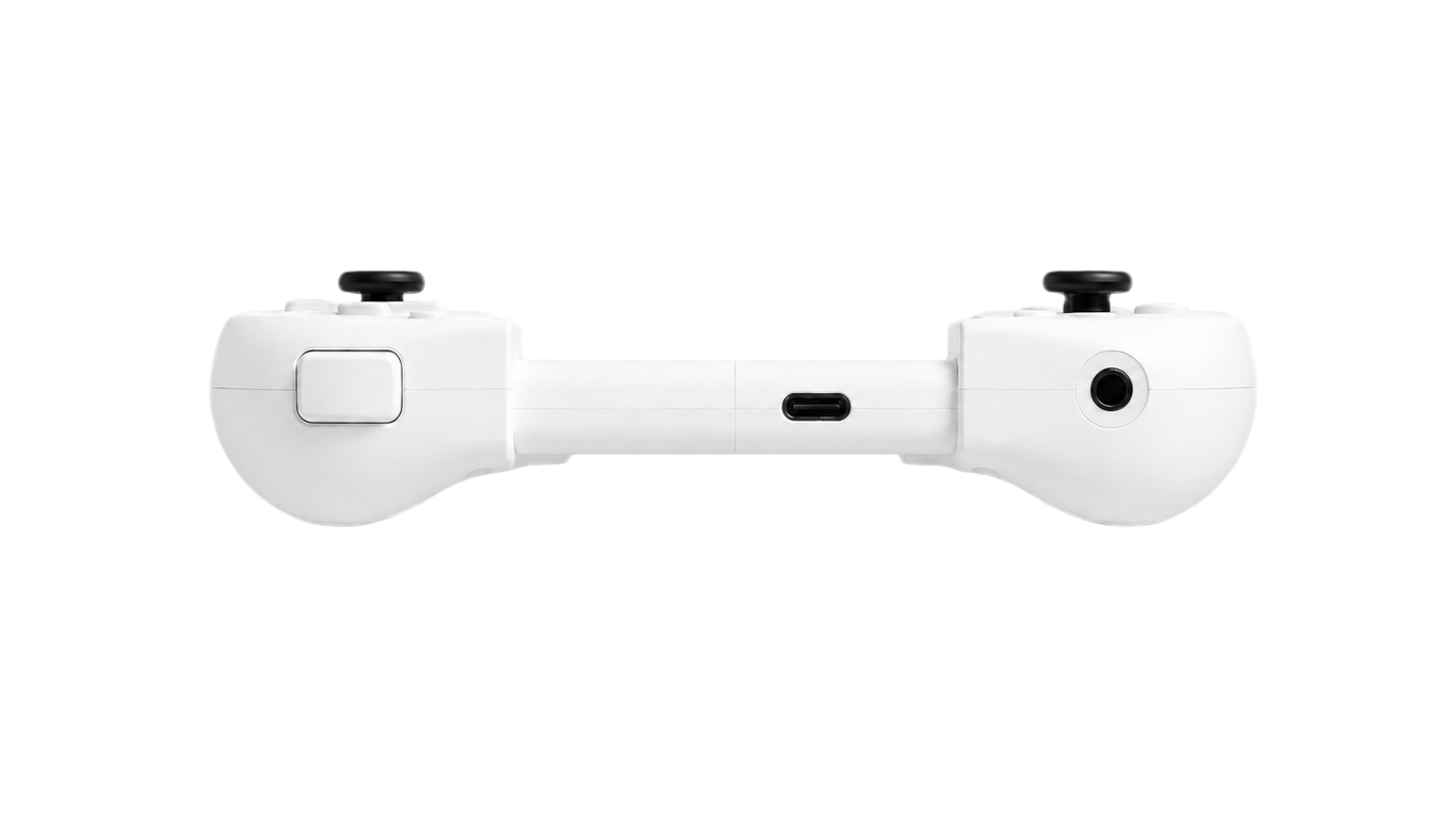Bottom view of telescopic mobile gaming controller enclosure structure