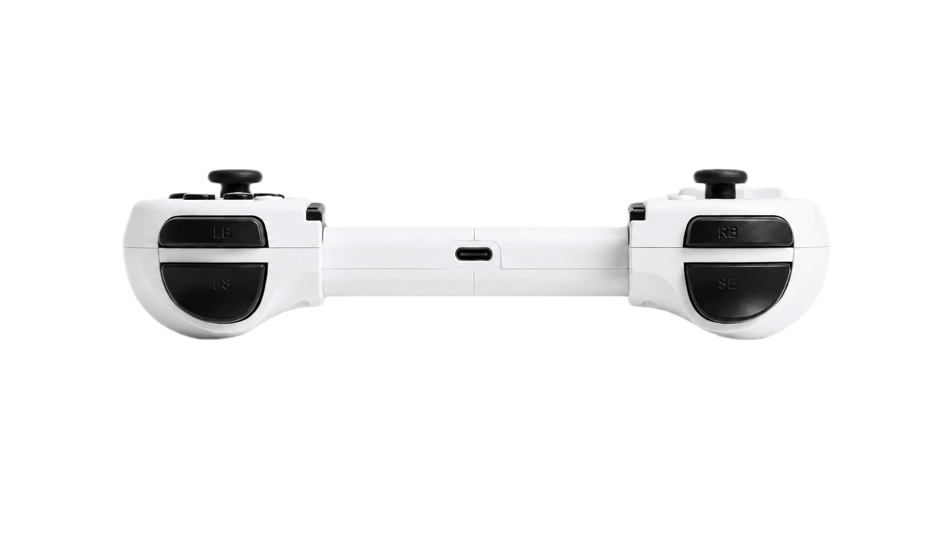 Top view of telescopic mobile gaming controller mechanical layout